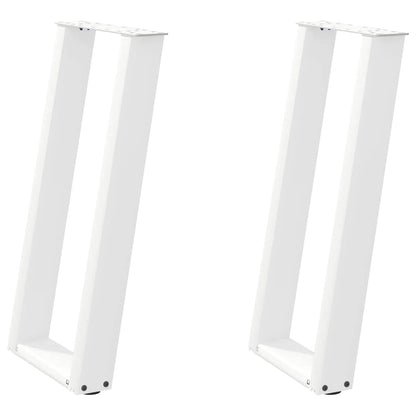 Gambe per tavolo consolle forma U 2 pz bianche 38x(72-73) cm