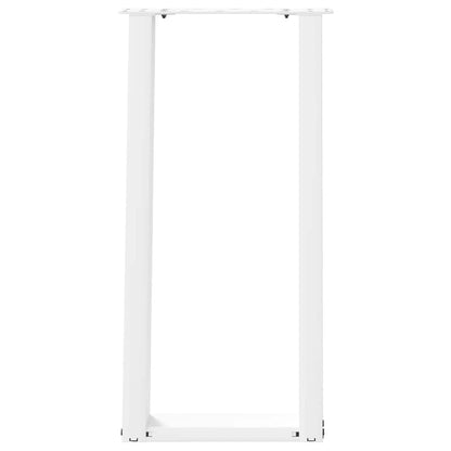 Gambe Tavolo Consolle a U 2 pz Bianco 38x(72-73) cm Acciaio