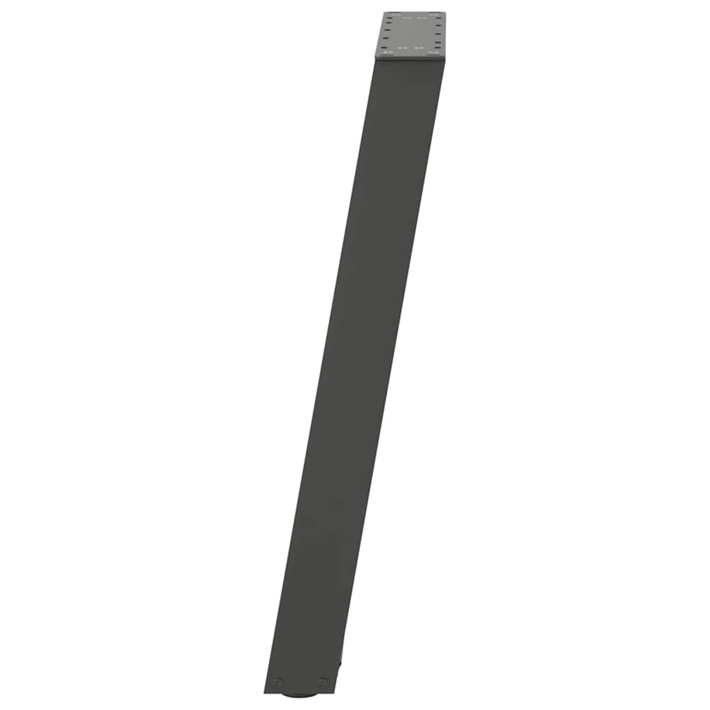 Gambe per tavolo consolle forma U 2 pz Antracite 38x(72-73) cm