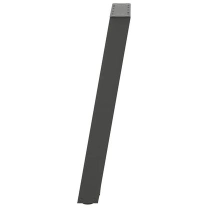Gambe per tavolo consolle forma U 2 pz Antracite 38x(72-73) cm