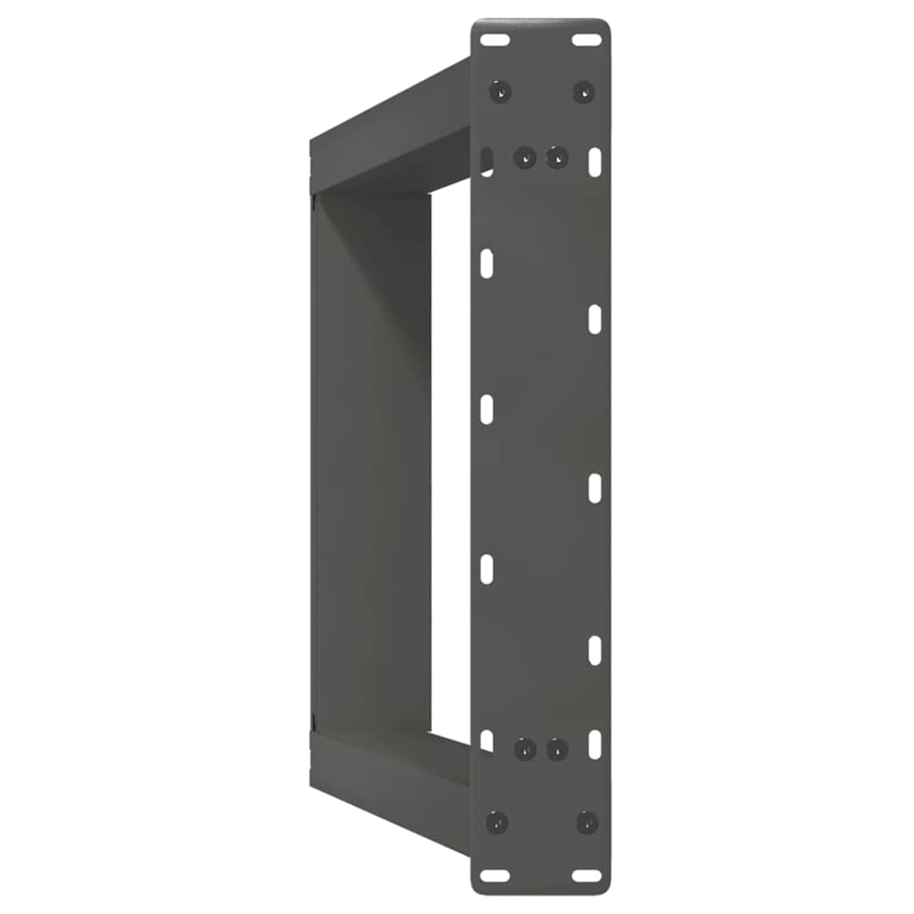 Gambe per tavolo consolle forma U 2 pz Antracite 38x(72-73) cm