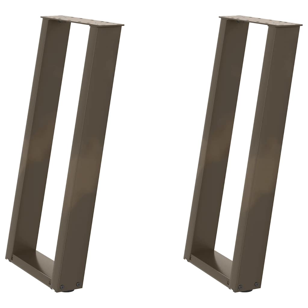 Gambe per tavolo consolle forma U 2 pz naturale 38x(72-73) cm