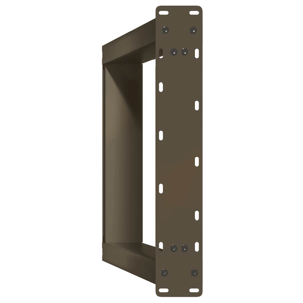 Gambe per tavolo consolle a forma di U 2 pz in acciaio naturale 38x(72-73) cm