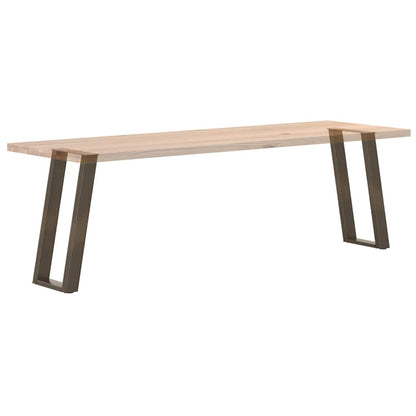 Gambe per tavolo consolle forma U 2 pz naturale 38x(72-73) cm