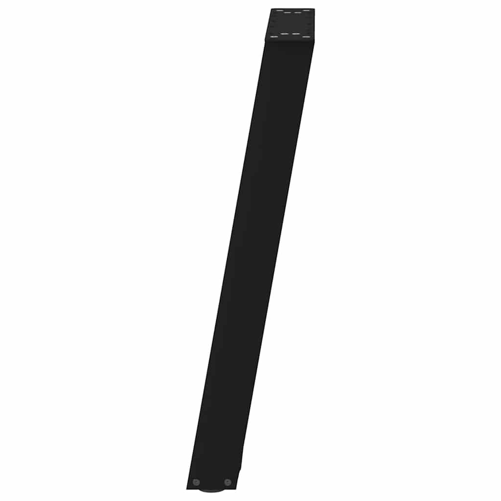 Gambe Tavolo Pranzo a Forma U 2 pz Nero 50x(72-73) cm Acciaio