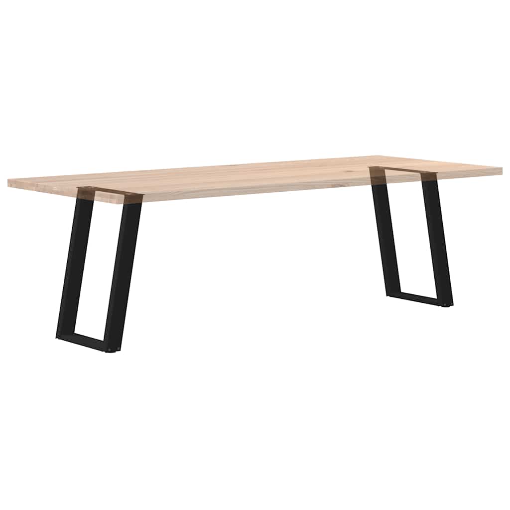 Gambe per tavolo da pranzo a forma di U 2 pz nere 50x(72-73) cm