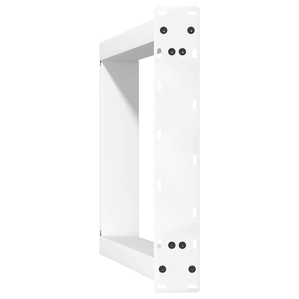 Gambe per tavolo da pranzo forma U 2 pz bianche 50x(72-73) cm
