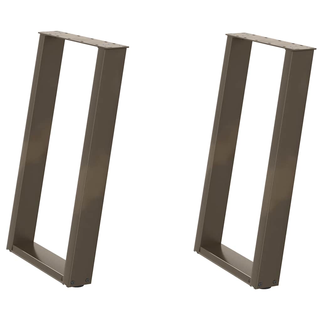 Gambe per tavolo da pranzo forma U 2 pz naturale 50x(72-73) cm
