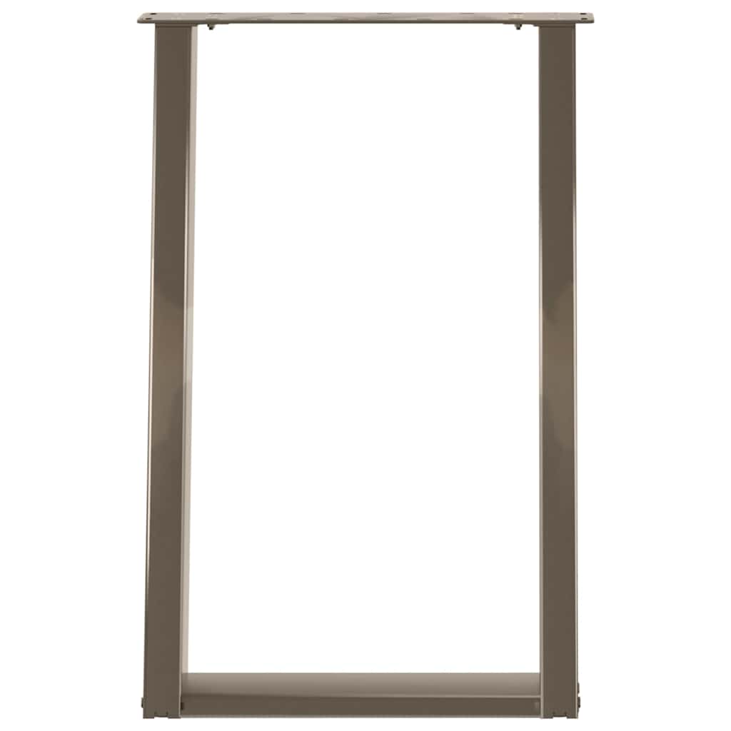 Gambe per tavolo da pranzo forma U 2 pz naturale 50x(72-73) cm