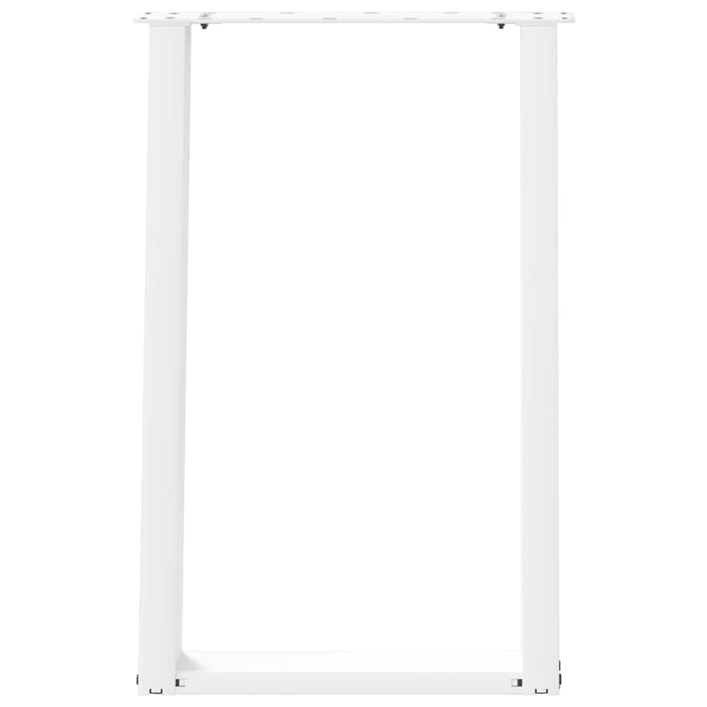 Gambe per tavolo da pranzo forma U 2 pz bianche 60x(72-73) cm