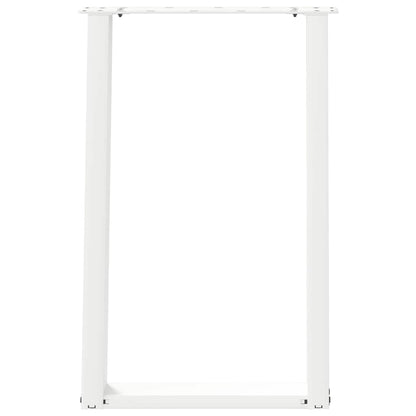 Gambe per tavolo da pranzo forma U 2 pz bianche 60x(72-73) cm