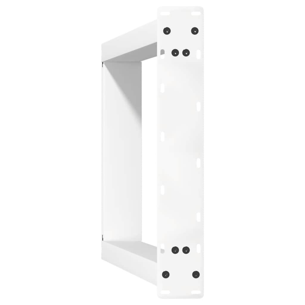 Gambe per tavolo da pranzo forma U 2 pz bianche 60x(72-73) cm