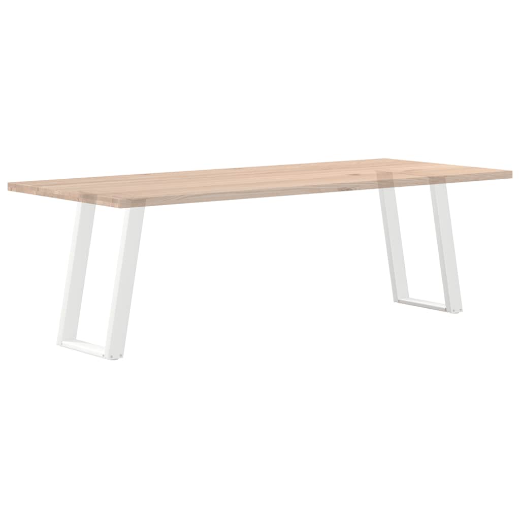 Gambe per tavolo da pranzo forma U 2 pz bianche 60x(72-73) cm