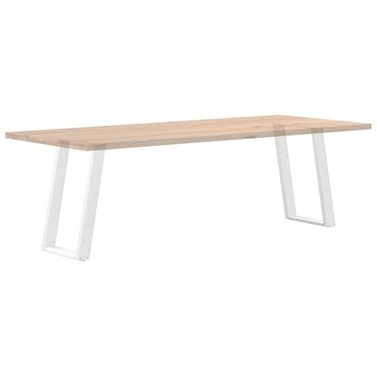 Gambe per tavolo da pranzo forma U 2 pz bianche 60x(72-73) cm