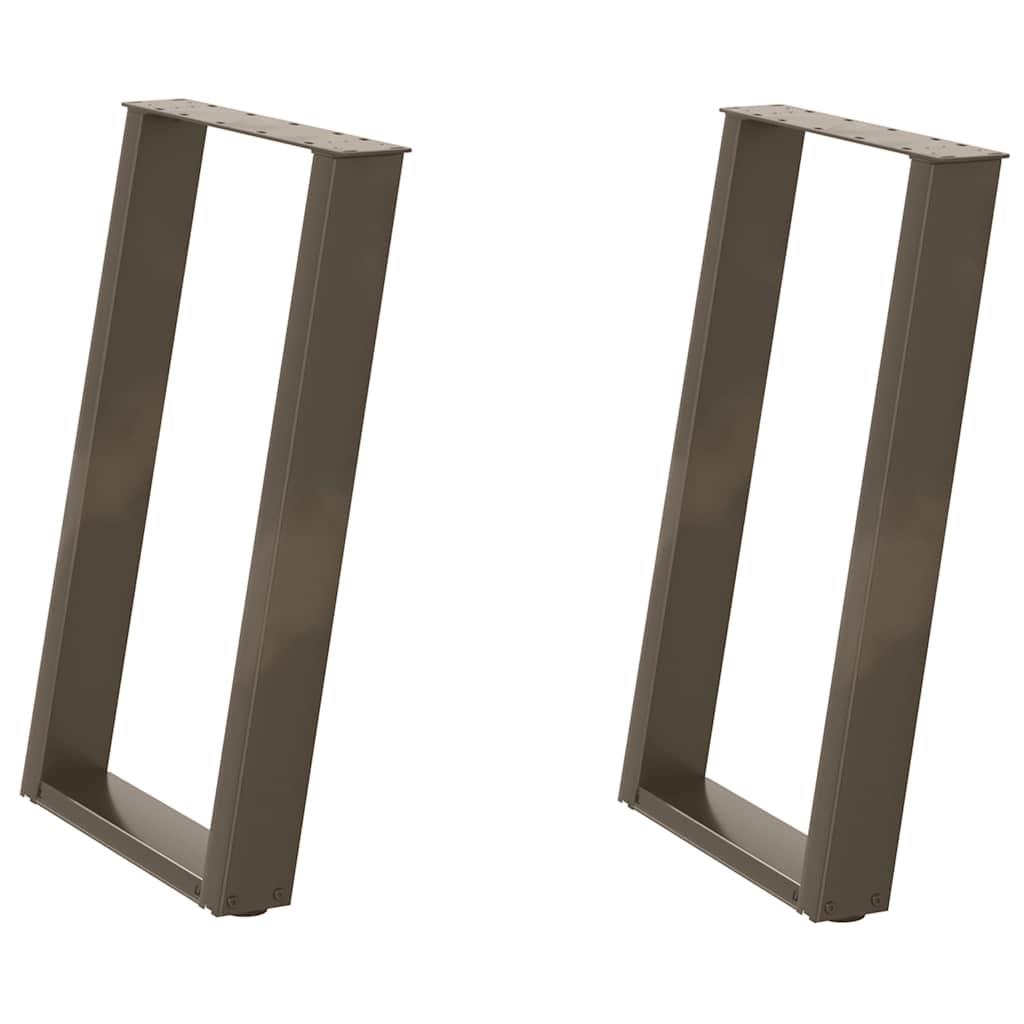 Gambe per tavolo da pranzo forma U 2 pz naturale 60x(72-73) cm
