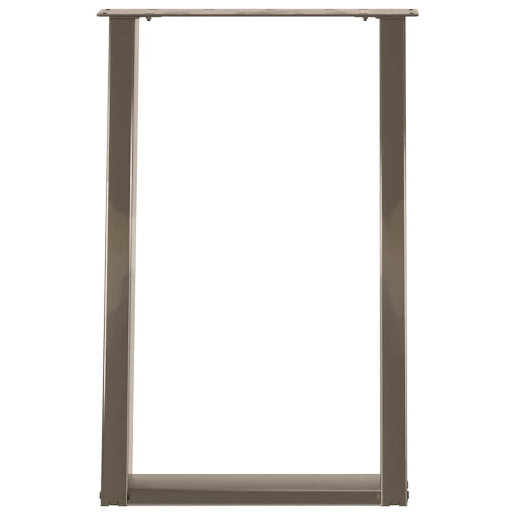 Gambe per tavolo da pranzo forma U 2 pz naturale 60x(72-73) cm