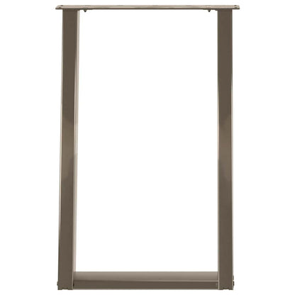 Gambe per tavolo da pranzo forma U 2 pz naturale 60x(72-73) cm