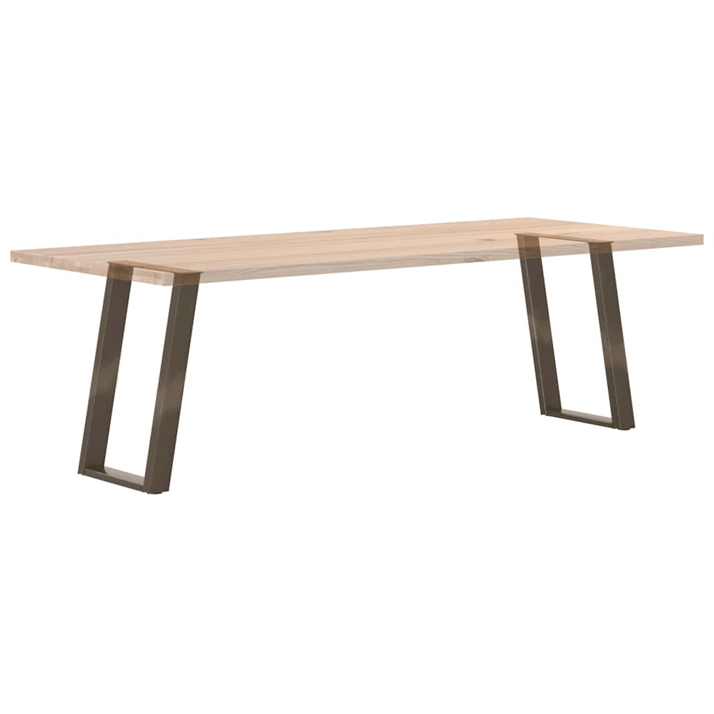 Gambe per tavolo da pranzo forma U 2 pz naturale 60x(72-73) cm
