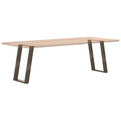 Gambe per tavolo da pranzo forma U 2 pz naturale 60x(72-73) cm