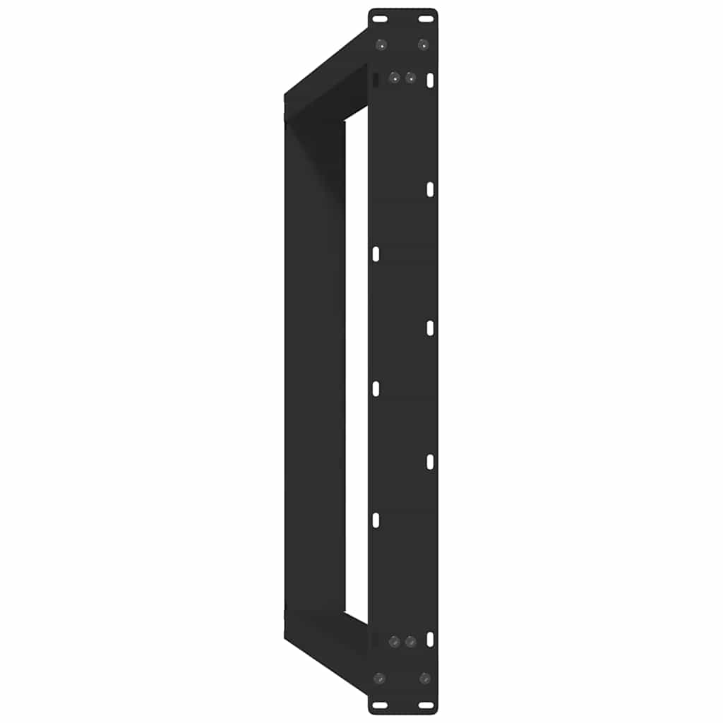 Gambe per tavolo da pranzo a forma di U 2 pz nere 70x(72-73) cm