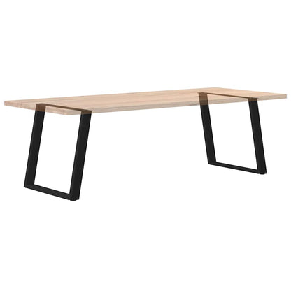Gambe per tavolo da pranzo a forma di U 2 pz nere 70x(72-73) cm