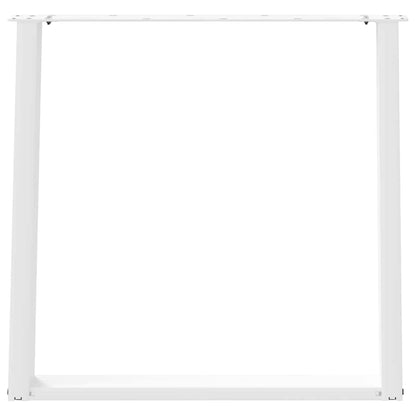 Gambe per tavolo da pranzo forma U 2 pz bianche 70x(72-73) cm