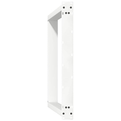 Gambe per tavolo da pranzo forma U 2 pz bianche 70x(72-73) cm