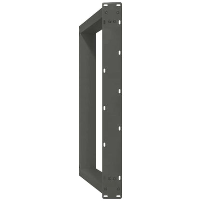 Gambe per tavolo da pranzo forma U 2 pz Antracite 70x(72-73) cm
