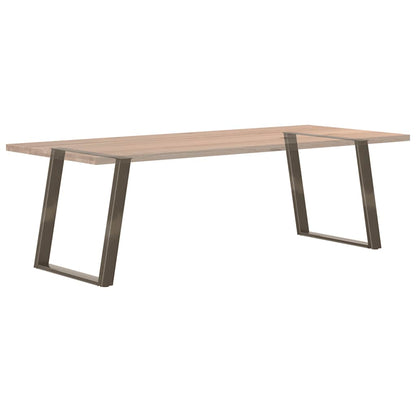 Gambe per tavolo da pranzo forma U 2 pz naturale 70x(72-73) cm