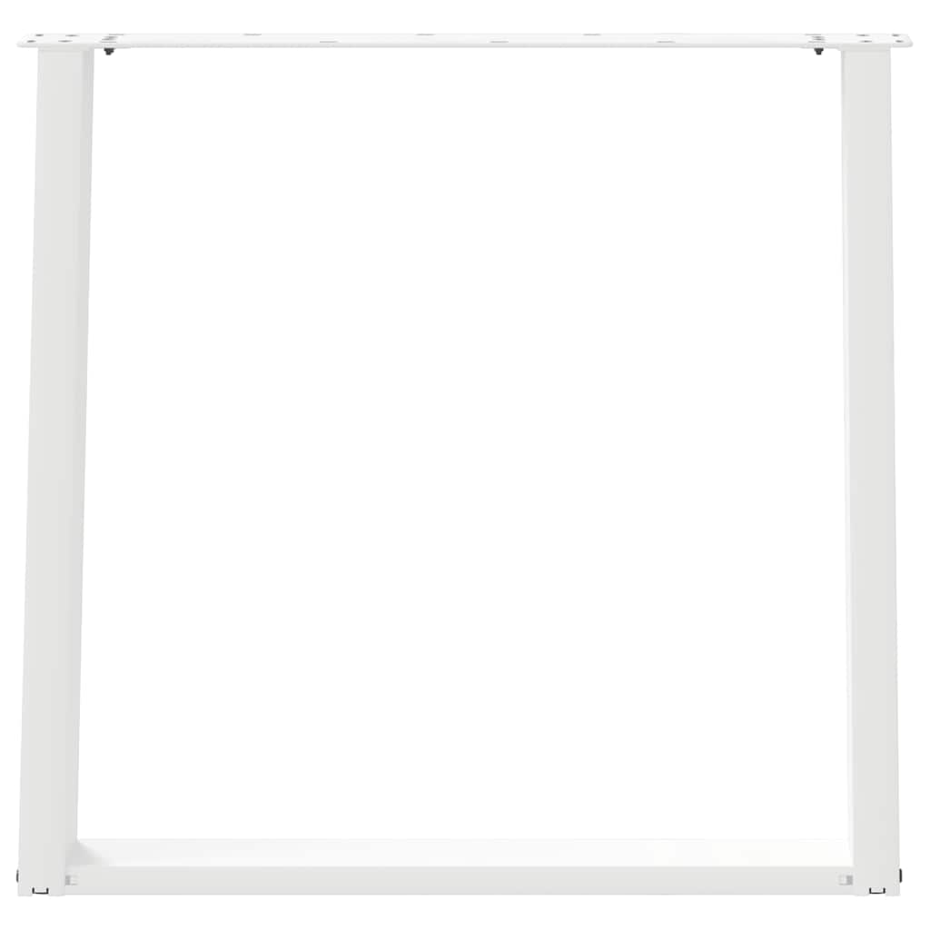 Gambe per tavolo da pranzo forma U 2 pz bianche 80x(72-73) cm