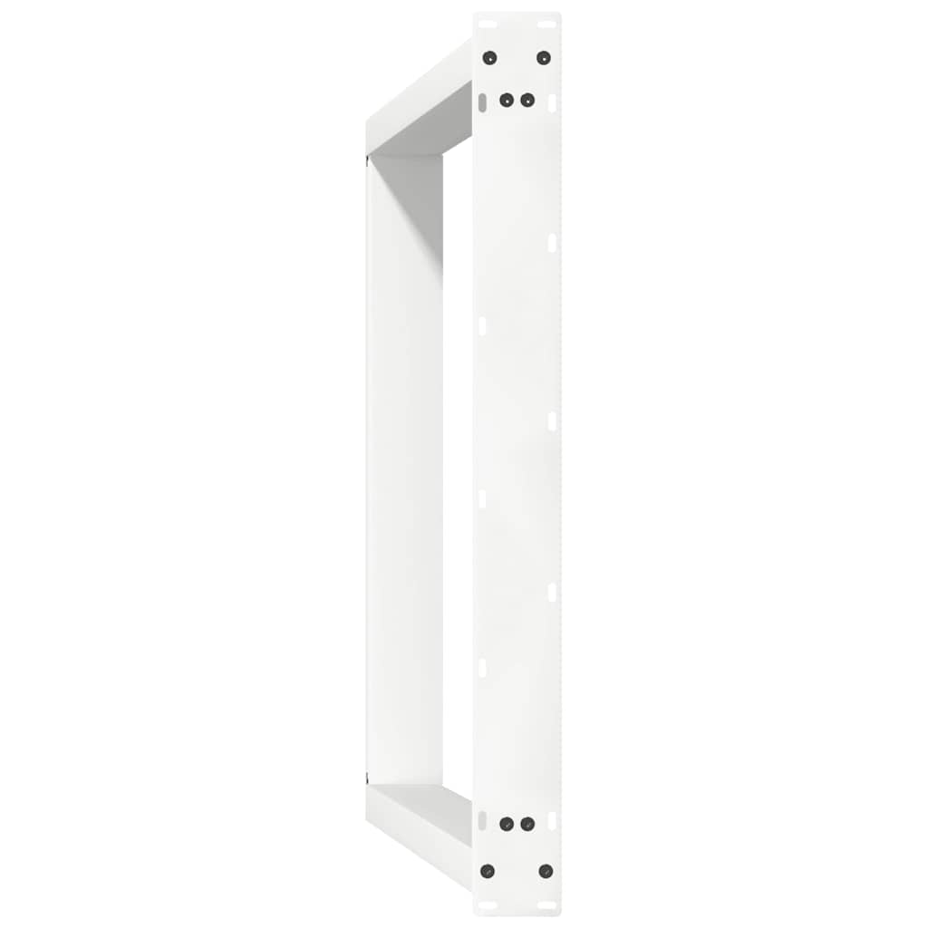 Gambe per tavolo da pranzo forma U 2 pz bianche 80x(72-73) cm