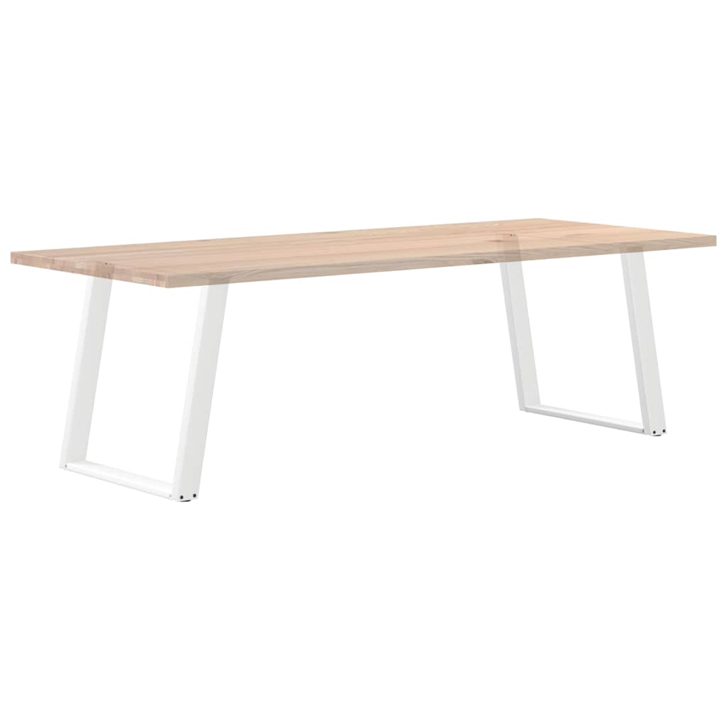 Gambe per tavolo da pranzo forma U 2 pz bianche 80x(72-73) cm