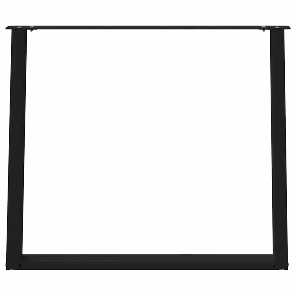 Gambe per tavolo da pranzo a forma di U 2 pz nere 90x(72-73) cm
