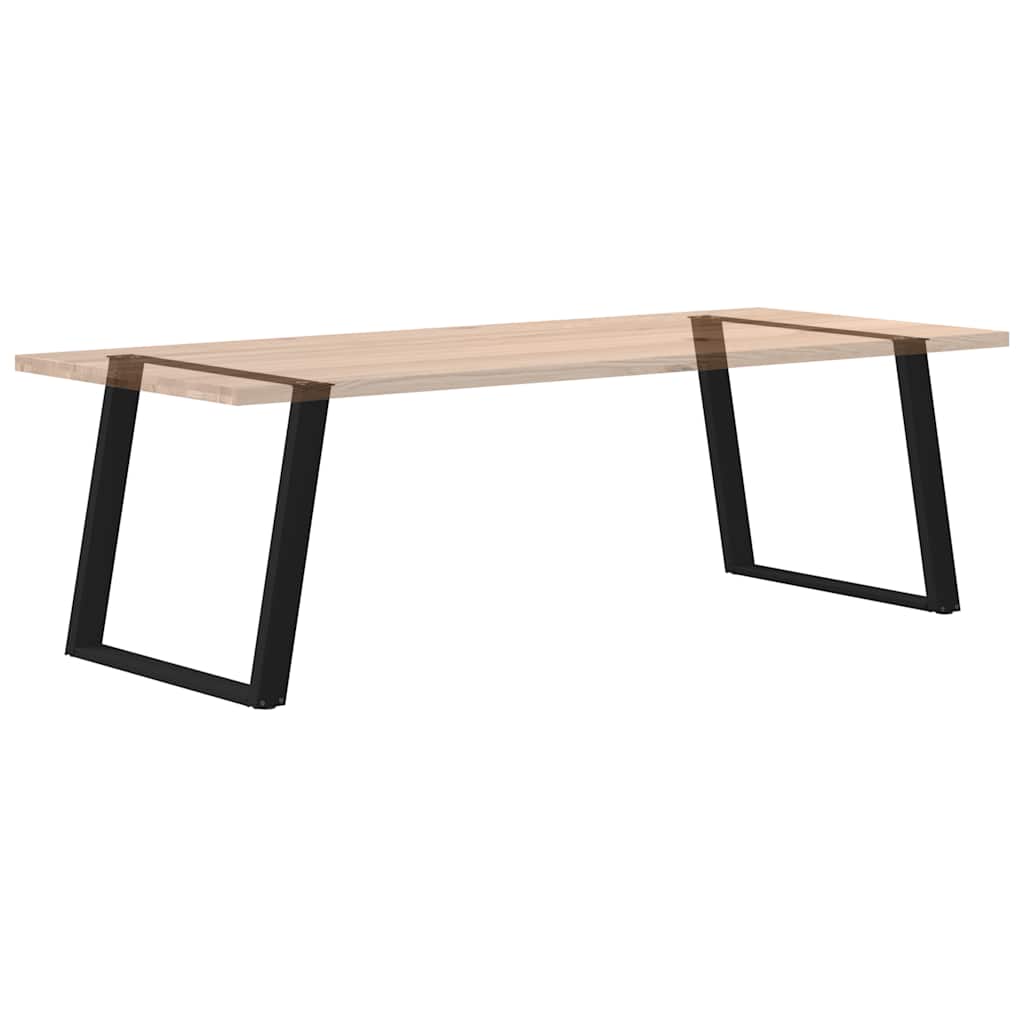 Gambe per tavolo da pranzo a forma di U 2 pz nere 90x(72-73) cm