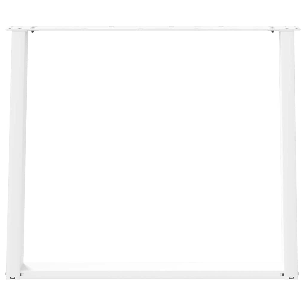 Gambe per tavolo da pranzo forma U 2 pz bianche 90x(72-73) cm