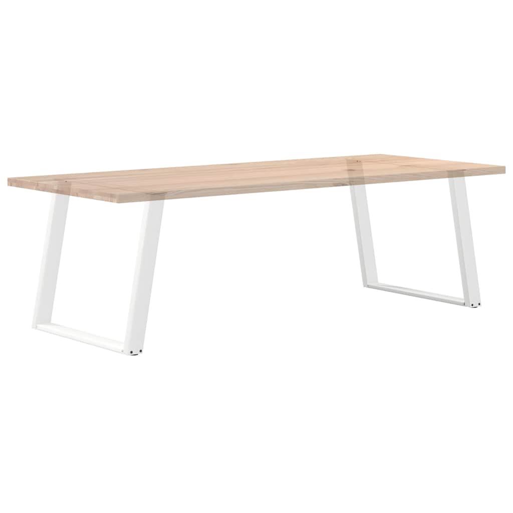 Gambe per tavolo da pranzo forma U 2 pz bianche 90x(72-73) cm