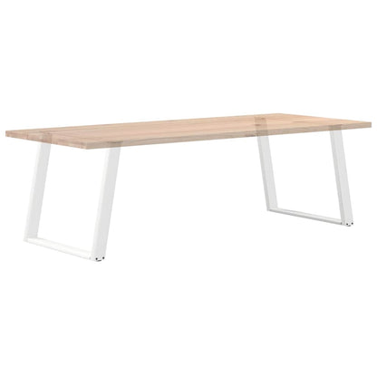 Gambe per tavolo da pranzo forma U 2 pz bianche 90x(72-73) cm