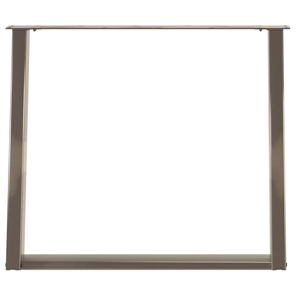 Gambe per tavolo da pranzo forma U 2 pz naturale 90x(72-73) cm