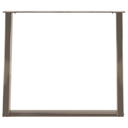 Gambe per tavolo da pranzo forma U 2 pz naturale 90x(72-73) cm
