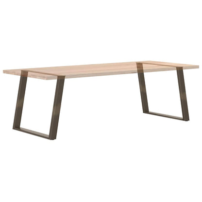 Gambe per tavolo da pranzo forma U 2 pz naturale 90x(72-73) cm