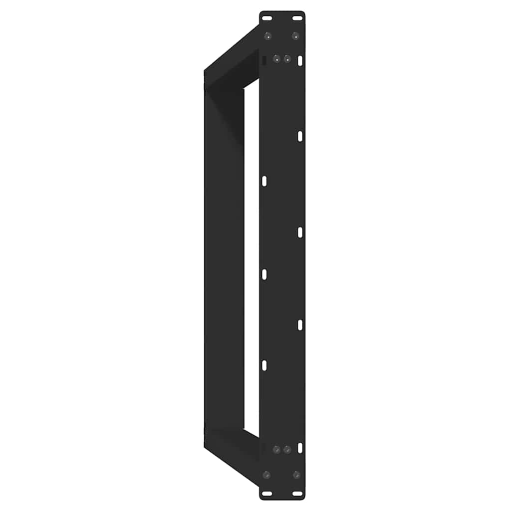 Gambe per tavolo da pranzo a forma di U 2 pz nere 100x(72-73)cm