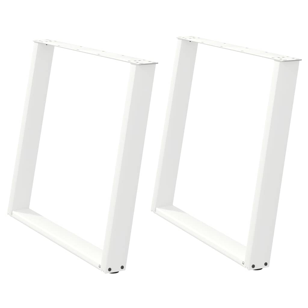 Gambe per tavolo da pranzo forma U 2 pz bianche 100x(72-73)