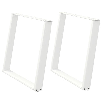 Gambe per tavolo da pranzo forma U 2 pz bianche 100x(72-73)