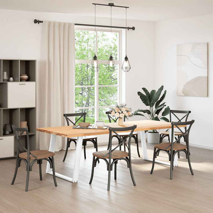 Gambe per tavolo da pranzo forma U 2 pz bianche 100x(72-73)