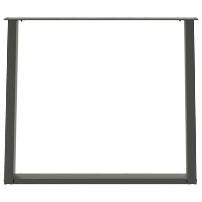 Gambe per tavolo da pranzo forma U 2 pz Antracite 100x(72-73)cm