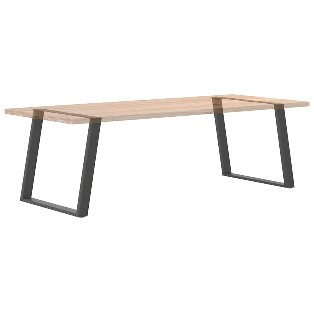 Gambe per tavolo da pranzo forma U 2 pz Antracite 100x(72-73)cm