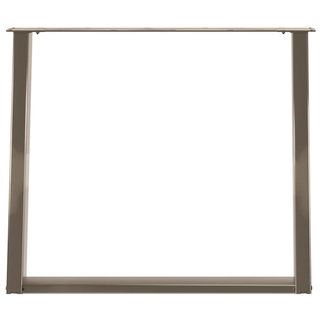 Gambe per tavolo da pranzo forma U 2 pz naturale 100x(72-73) cm