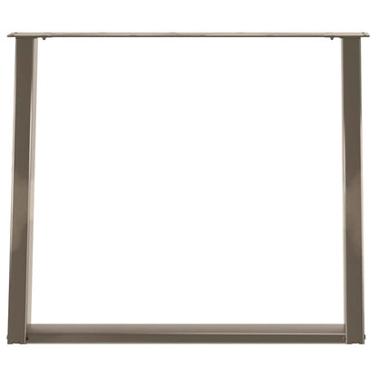 Gambe per tavolo da pranzo forma U 2 pz naturale 100x(72-73) cm