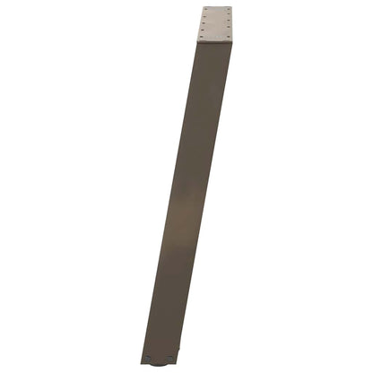 Gambe per tavolo da pranzo a forma di U 2 pz in acciaio naturale 100x(72-73) cm - homemem39