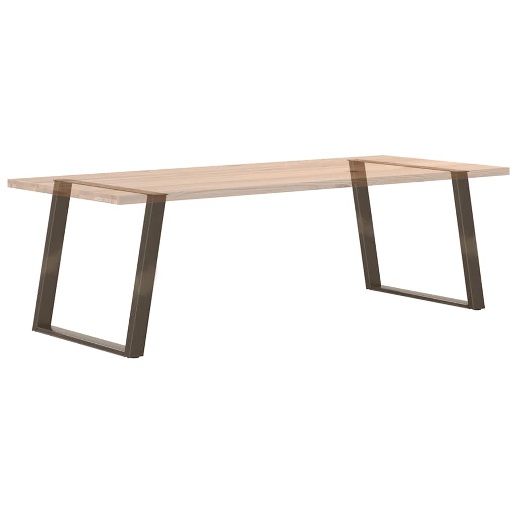 Gambe per tavolo da pranzo forma U 2 pz naturale 100x(72-73) cm